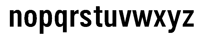 Handy Sans Condensed Regular Font LOWERCASE