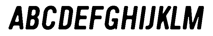 Handy Sans Condensed Round Oblique Font UPPERCASE