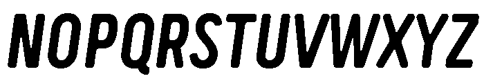 Handy Sans Condensed Round Oblique Font UPPERCASE