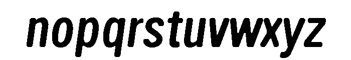 Handy Sans Condensed Round Oblique Font LOWERCASE