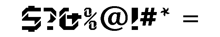 Hansson Stencil Bold Font OTHER CHARS