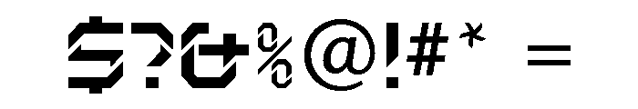 Hansson Stencil Regular Font OTHER CHARS