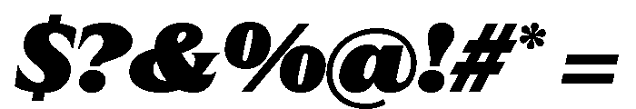 Hardcover Black Italic Font OTHER CHARS