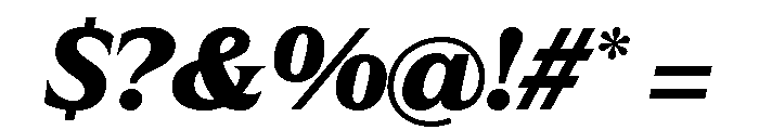 Hardcover Bold Italic Font OTHER CHARS