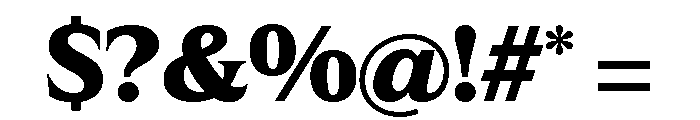 Hardcover Bold Font OTHER CHARS