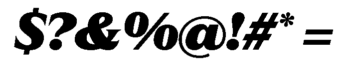 Hardcover Extra Bold Italic Font OTHER CHARS