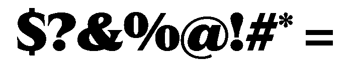 Hardcover Extra Bold Font OTHER CHARS