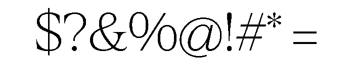 Hardcover Extra Light Font OTHER CHARS