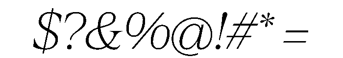 Hardcover Italic Font OTHER CHARS