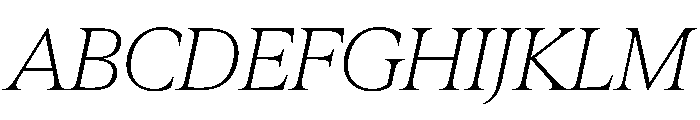Hardcover Italic Font UPPERCASE