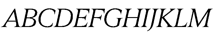 Hardcover Light Italic Font UPPERCASE