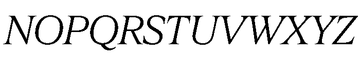 Hardcover Light Italic Font UPPERCASE