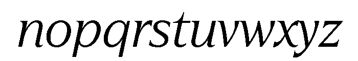 Hardcover Light Italic Font LOWERCASE