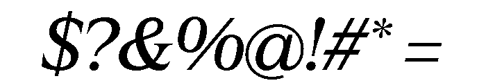 Hardcover Regular Italic Font OTHER CHARS
