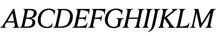 Hardcover Regular Italic Font UPPERCASE