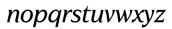 Hardcover Regular Italic Font LOWERCASE
