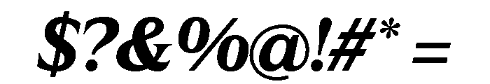 Hardcover Semi Bold Italic Font OTHER CHARS