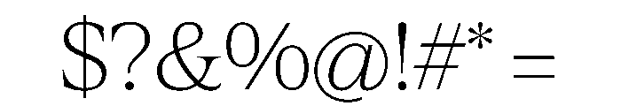Hardcover Font OTHER CHARS