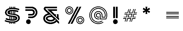Havelock Inline Font OTHER CHARS