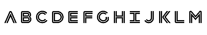 Havelock Inline Font UPPERCASE