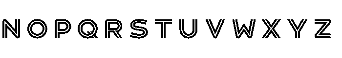 Havelock Inline Font UPPERCASE