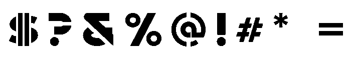 Havelock Stencil Font OTHER CHARS