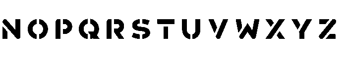 Havelock Stencil Font LOWERCASE