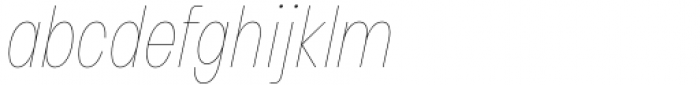 HD Colton Comp Thin Italic Font LOWERCASE
