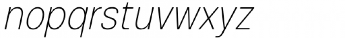HD Colton Condensed Extralight Italic Font LOWERCASE