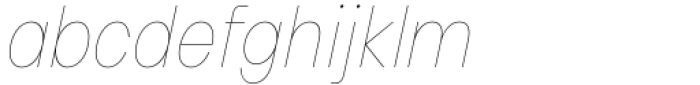 HD Colton Condensed Thin Italic Font LOWERCASE