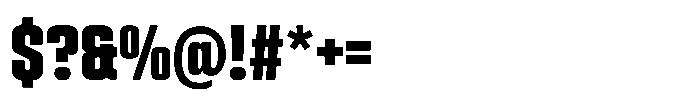 HD Corbit Compressed Bold Font OTHER CHARS