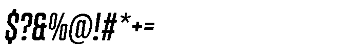HD Corbit Compressed Italic Font OTHER CHARS