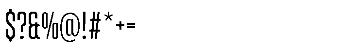 HD Corbit Compressed Light Font OTHER CHARS