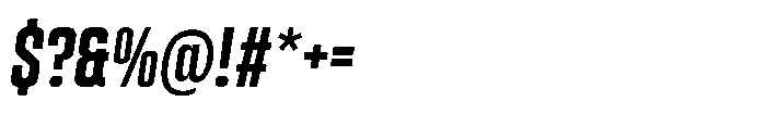 HD Corbit Compressed Medium Italic Font OTHER CHARS