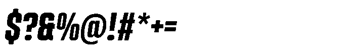 HD Corbit Compressed Semi Bold Italic Font OTHER CHARS