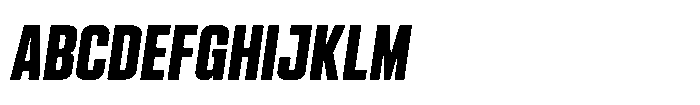 HD Corbit Compressed Semi Bold Italic Font UPPERCASE