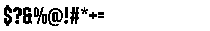 HD Corbit Compressed Semi Bold Font OTHER CHARS