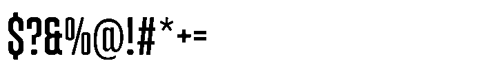 HD Corbit Compressed Font OTHER CHARS