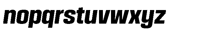 HD Corbit Condensed Bold Italic Font LOWERCASE
