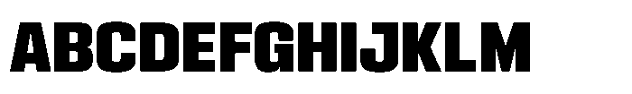 HD Corbit Condensed Extra Bold Font UPPERCASE