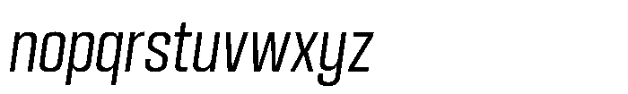 HD Corbit Condensed Light Italic Font LOWERCASE