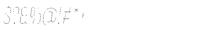 HD Corbit Condensed Thin Italic Font OTHER CHARS