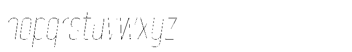 HD Corbit Condensed Thin Italic Font LOWERCASE