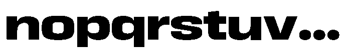 HD Corbit Expanded Extra Bold Font LOWERCASE