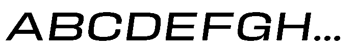 HD Corbit Expanded Italic Font UPPERCASE