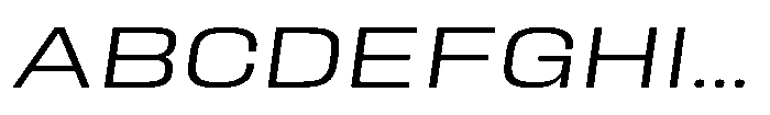 HD Corbit Expanded Light Italic Font UPPERCASE