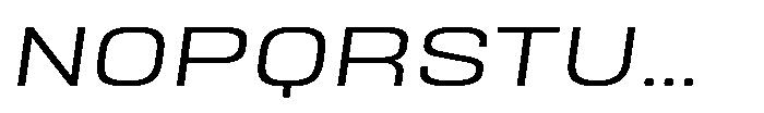 HD Corbit Expanded Light Italic Font UPPERCASE