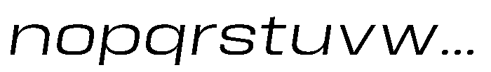 HD Corbit Expanded Light Italic Font LOWERCASE