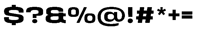 HD Corbit Expanded Semi Bold Font OTHER CHARS