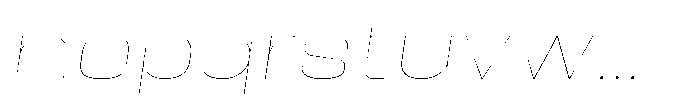 HD Corbit Expanded Thin Italic Font LOWERCASE